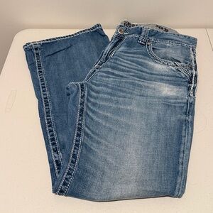 Buckle Men's Straight Jeans in Classic Blue